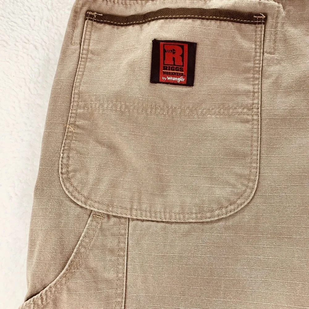 Wrangler 3W020BR Men's Size 40x30 Riggs Workwear Ripstop  Pants Canvas Carpenter